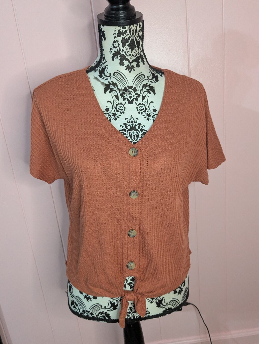 orange crop top